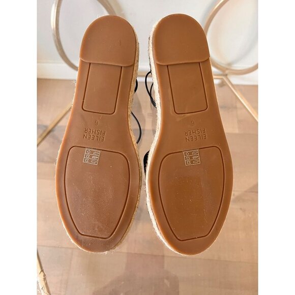 NEW  Eileen Fisher Lace d'Orsay Flat Nubuck Espadrilles SUZE 6 - Picture 6 of 8